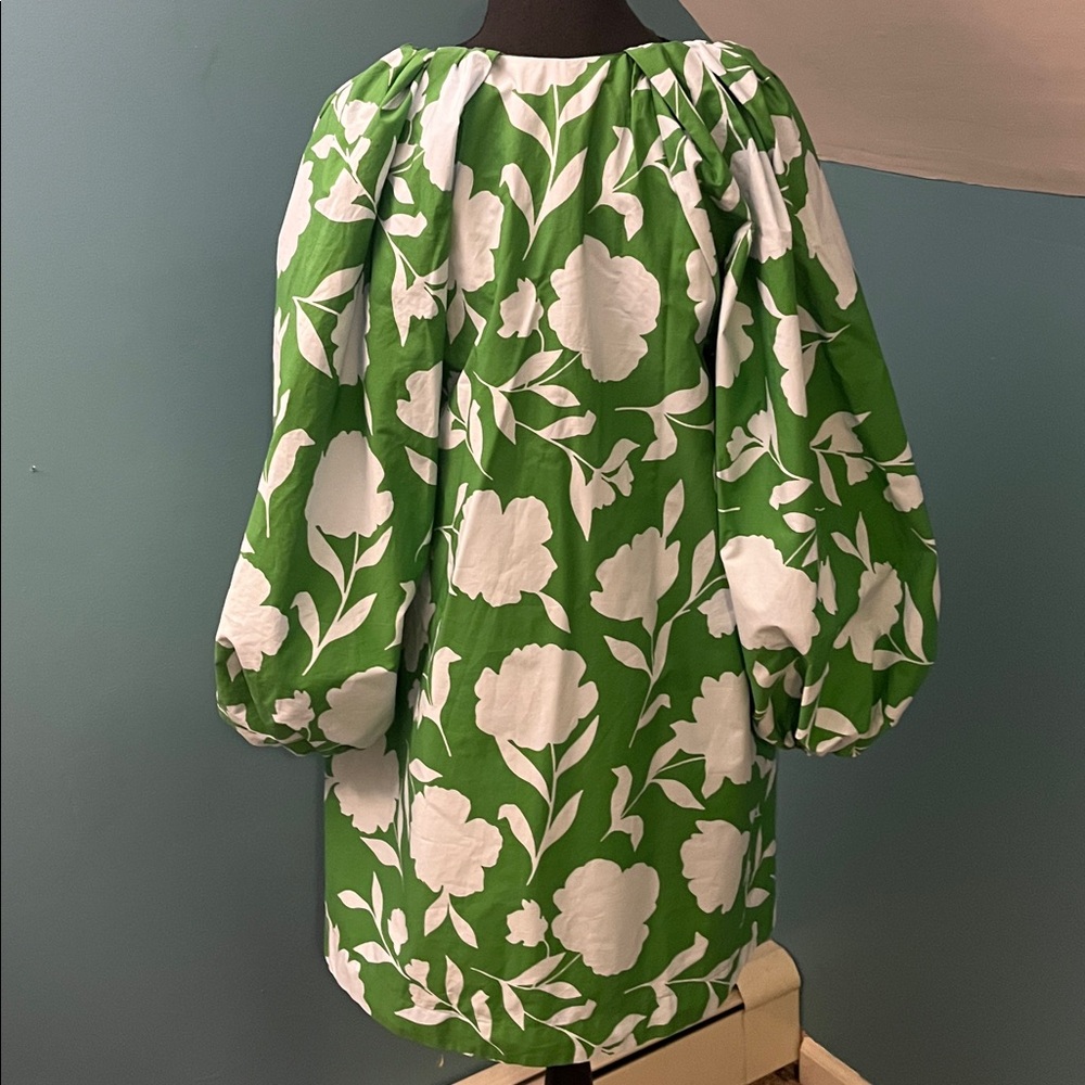 NWT Kate Spade New York x Target Poplin Long Sleeve Green Mini Dress Size Small - Picture 12 of 16